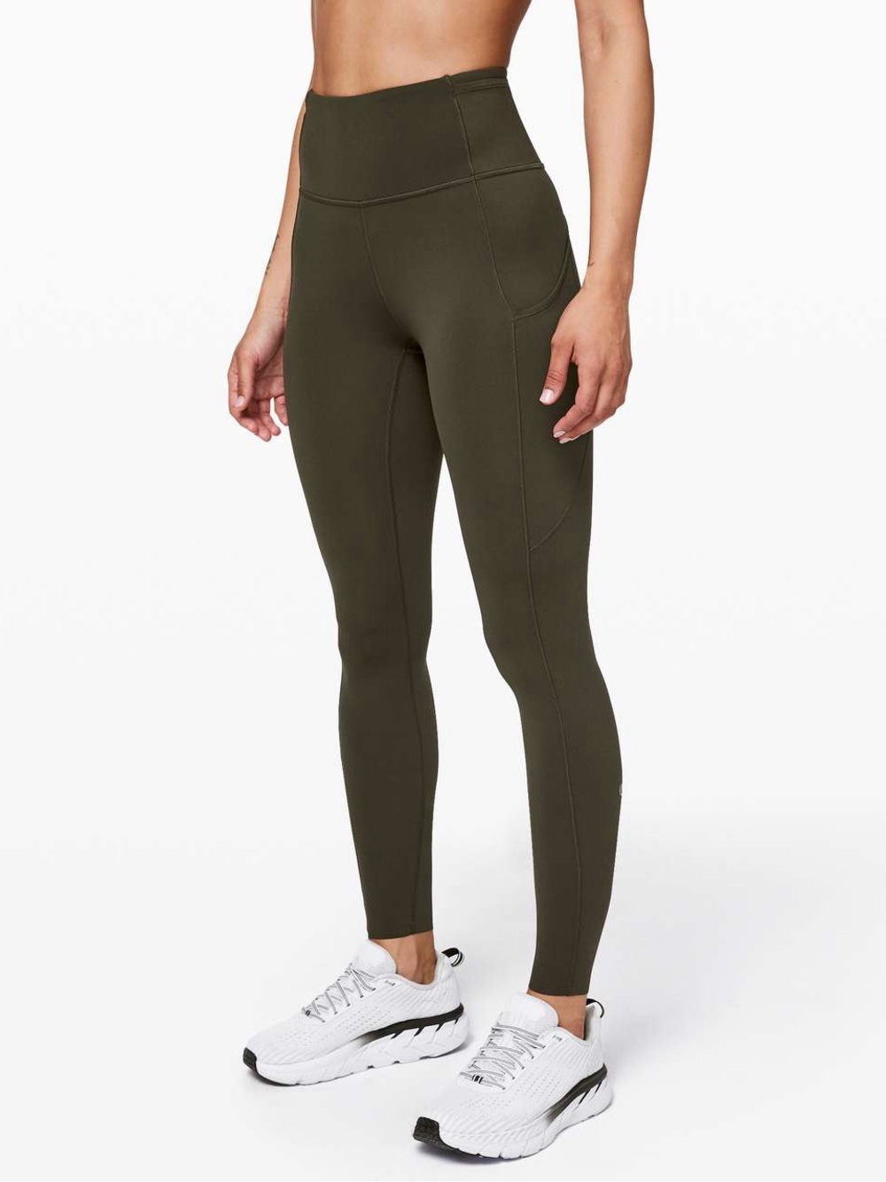 Lululemon Fast & Free Olive Green Active Leggings